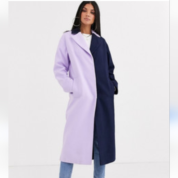 NWT Asos Colour Block Coat - Picture 11 of 11